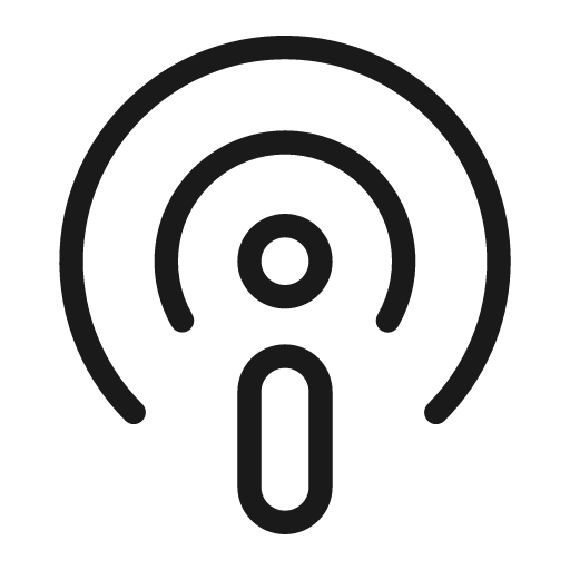 Podcast light icon, light style, from Stash Icons