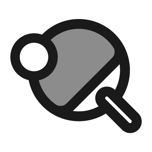 Racket ball duotone icon, two-tone style, from Stash Icons