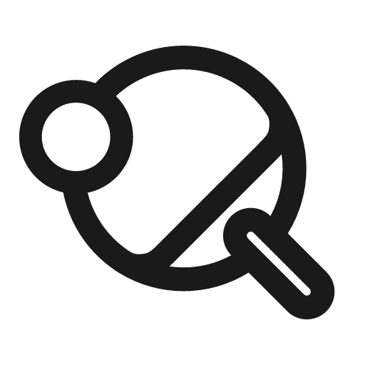 Racket ball icon, solid style, from Stash Icons