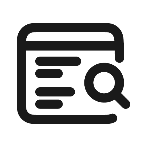 Search results icon, solid style, from Stash Icons
