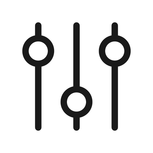 Sliders v light icon, light style, from Stash Icons