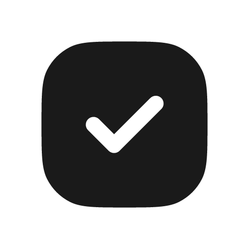 Square check solid icon, filled style, from Stash Icons