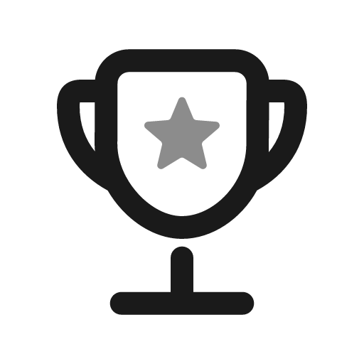 Trophy duotone icon, two-tone style, from Stash Icons
