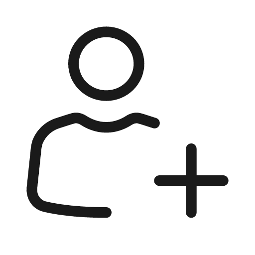 User plus light icon, light style, from Stash Icons