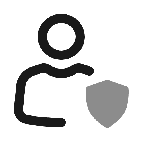User shield duotone icon, two-tone style, from Stash Icons