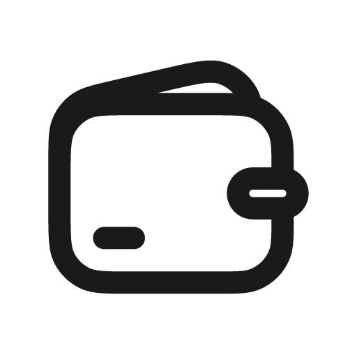 Wallet icon, solid style, from Stash Icons