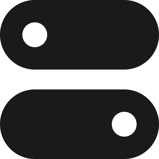 Basic ui toggle icon, solid style, from Streamline Block