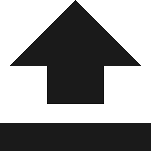 Basic ui upload icon, solid style, from Streamline Block