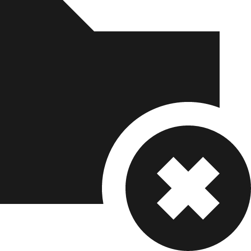 Content delete folder icon, solid style, from Streamline Block