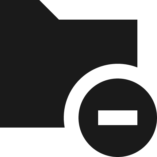 Content remove folder icon, solid style, from Streamline Block