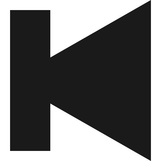 Control buttons skip back icon, solid style, from Streamline Block