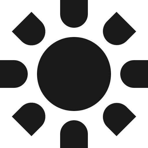 Nature sun icon, solid style, from Streamline Block