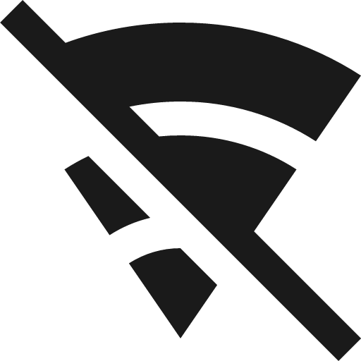 Other ui wi fi off icon, solid style, from Streamline Block
