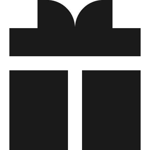 Shopping gift icon, solid style, from Streamline Block