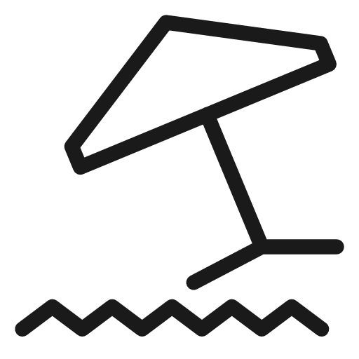 Beach icon, line style, from Cyber free icons