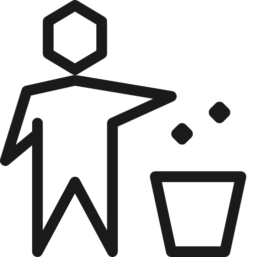 Bin icon, line style, from Cyber free icons