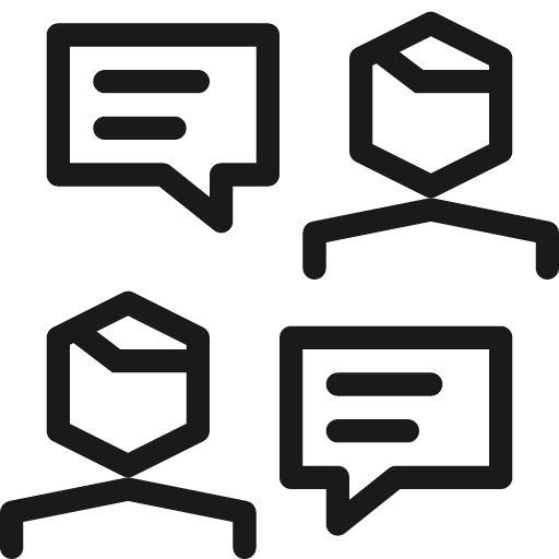 Business chat 4 icon, line style, from Cyber free icons
