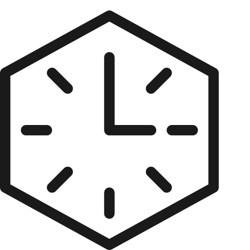 Clock 1 icon, line style, from Cyber free icons