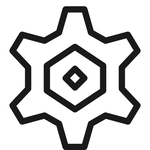 Cog icon, line style, from Cyber free icons