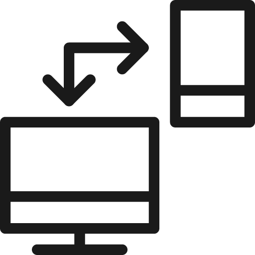 Computer device connection icon, line style, from Cyber free icons