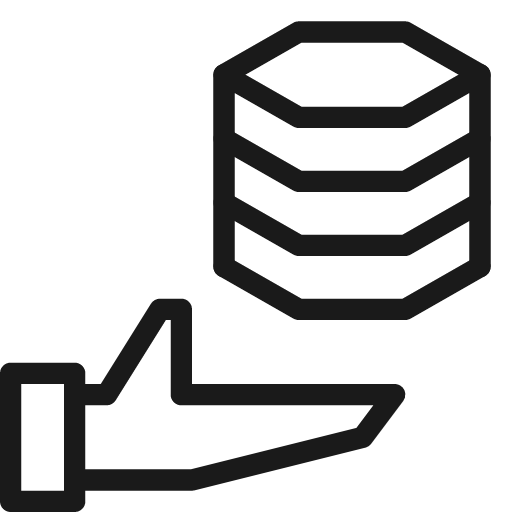 Database share 2 icon, line style, from Cyber free icons