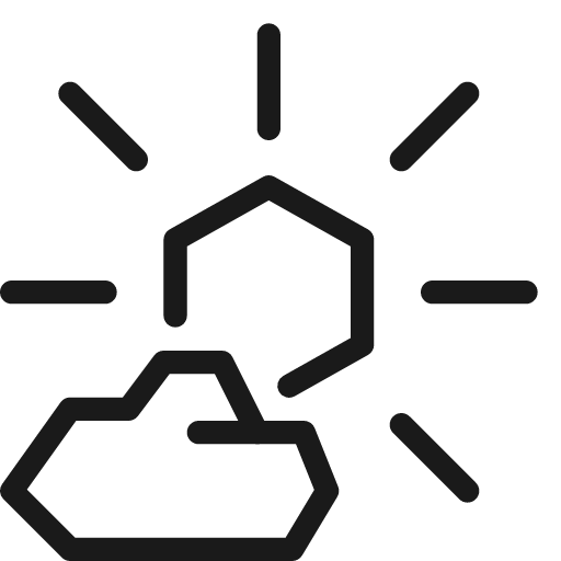 Day cloud 1 icon, line style, from Cyber free icons