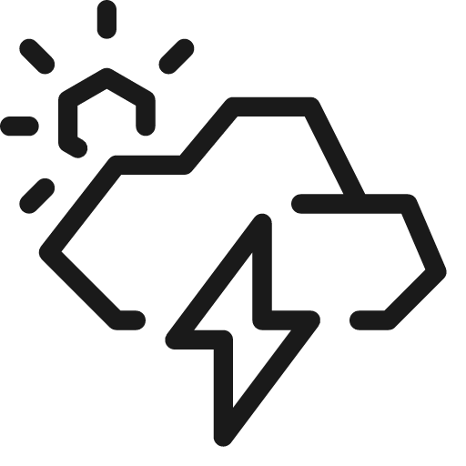 Day storm 1 icon, line style, from Cyber free icons