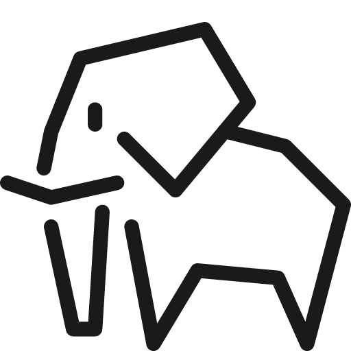 Elephant icon, line style, from Cyber free icons