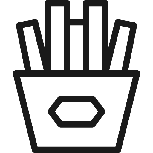 French fries icon, line style, from Cyber free icons