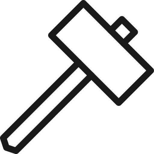 Hammer 3 icon, line style, from Cyber free icons