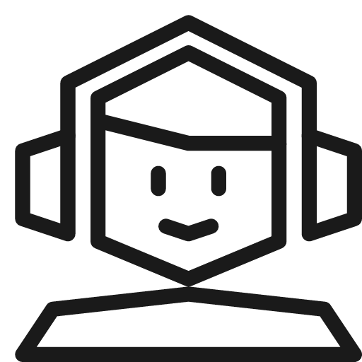 Headset user icon, line style, from Cyber free icons