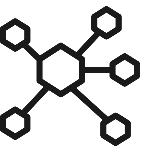 Network icon, line style, from Cyber free icons