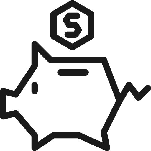 Piggy bank icon, line style, from Cyber free icons
