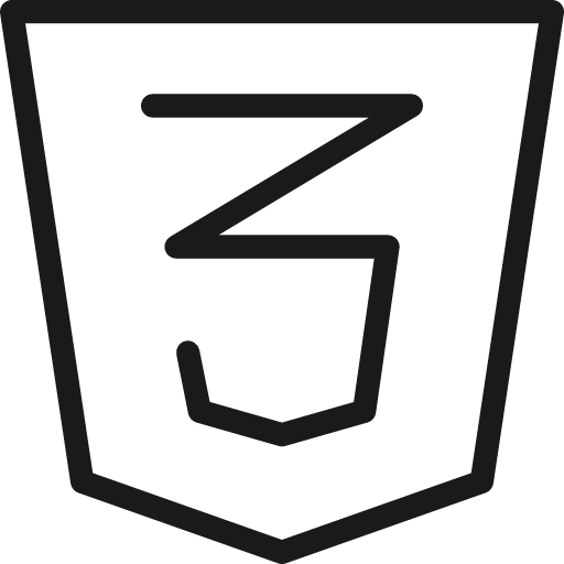 Programming css3 icon, line style, from Cyber free icons