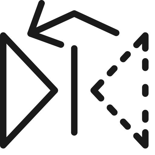 Reflect copy left icon, line style, from Cyber free icons