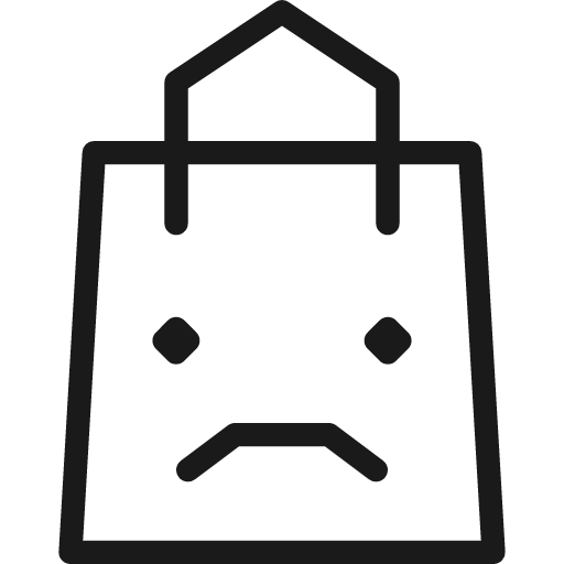 Shopping bag frown icon, line style, from Cyber free icons