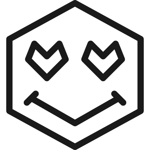 Smiley love icon, line style, from Cyber free icons