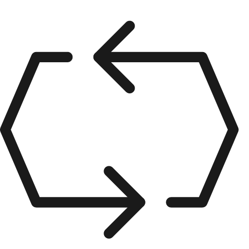 Synchronize loop icon, line style, from Cyber free icons