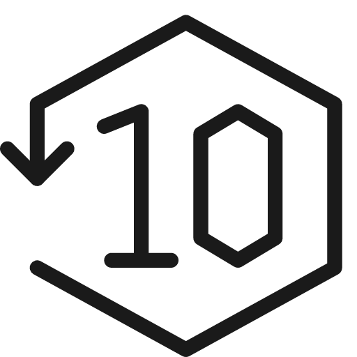 Timer 10 icon, line style, from Cyber free icons
