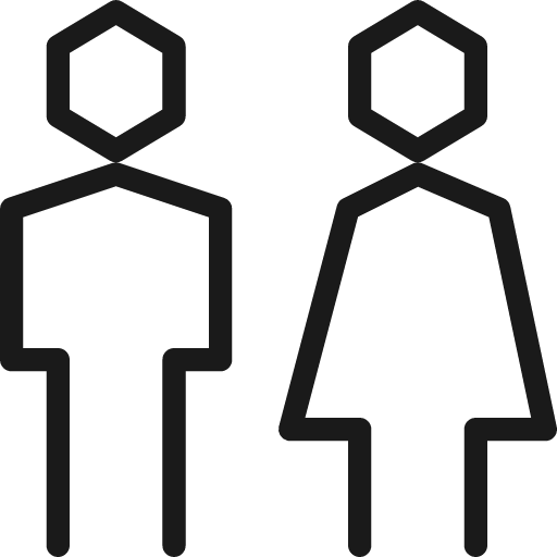 Toilet sign icon, line style, from Cyber free icons