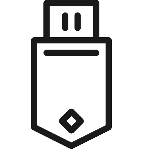Usb flash drive icon, line style, from Cyber free icons