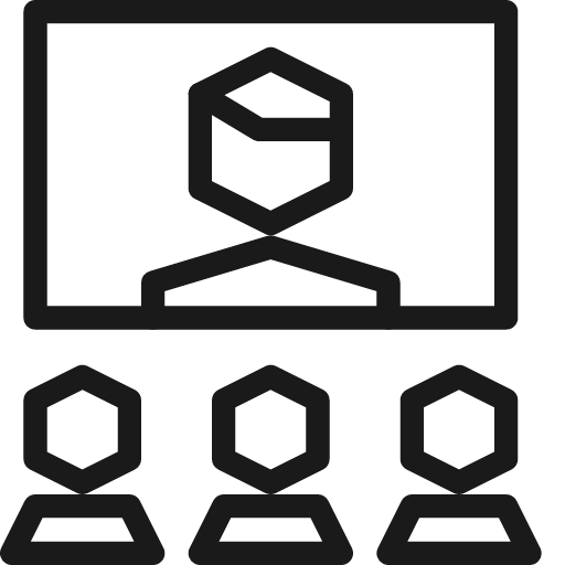 Video meeting group icon, line style, from Cyber free icons