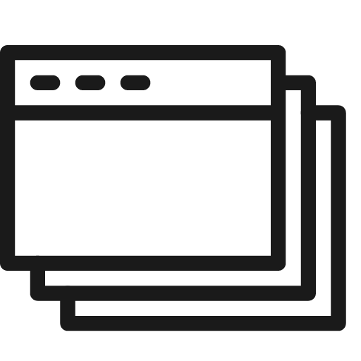 Window tabs 1 icon, line style, from Cyber free icons