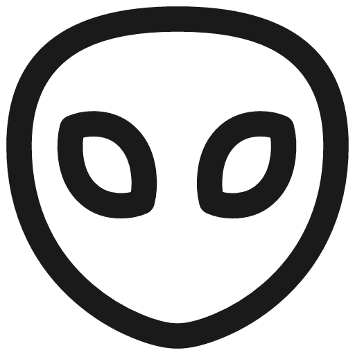 Alien icon, line style, from Flex free icons