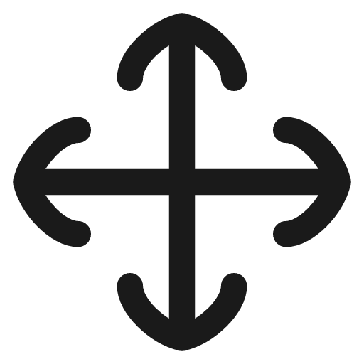 Arrow move icon, line style, from Flex free icons