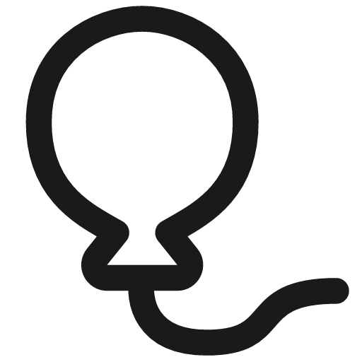 Balloon icon, line style, from Flex free icons