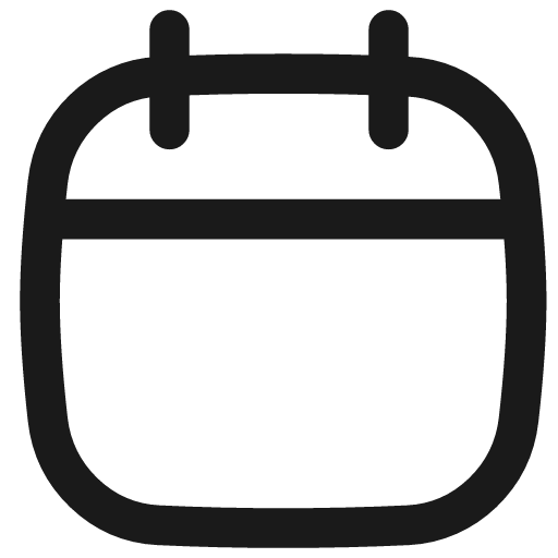 Blank calendar icon, line style, from Flex free icons
