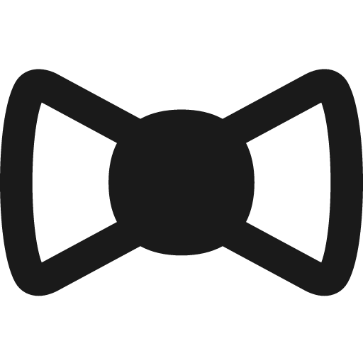 Bow tie remix icon, solid style, from Flex free icons