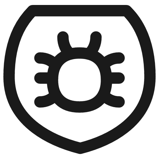 Bug antivirus shield icon, line style, from Flex free icons