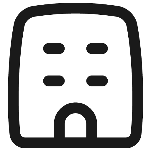 Building 1 icon, line style, from Flex free icons